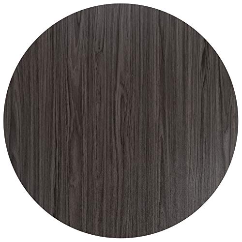 Emma + Oliver Rustic Gray 36-inch Round Conference Table - Office Meeting