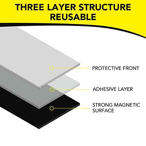 DIYMAG Magnetic Adhesive Sheets, 4" x 6" 10 Pack Cuttable Magnets Flexible Magnet Sheets with Adhesive for Crafts Photos Classroom Decorations Easy Peel and Stickers for Planning and Organization