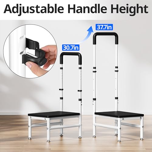 Heavy Duty Step Stool with Handle for Adults & Seniors, Max 400 lbs