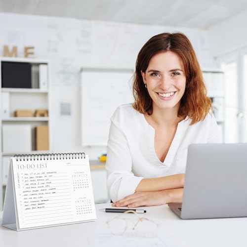 Aesthetic Desk Calendar 2025-2026 - Runs June 2025 until December 2026 - Beautiful Small Flip Desktop Calendar for Easy Organizing