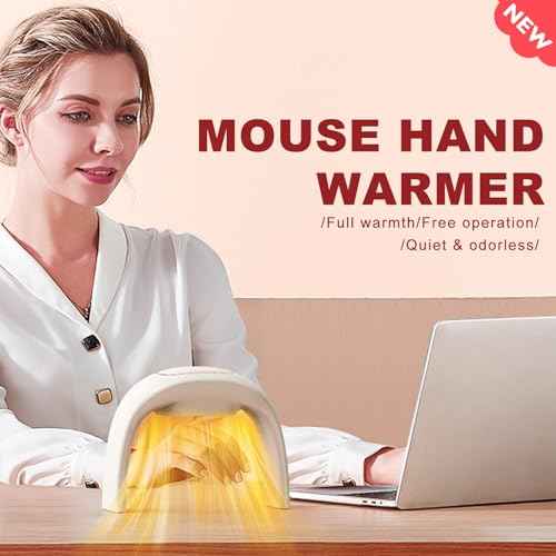 Heated Mouse Pad Hand Warmer, [ Upgraded Chip, Longer Lifespan]110V Heated Desk Warmer for Office Gaming Adjustable Temperature with 5ft Cable,Xuenair Desktop Hand Warmer for Kids Men and Women--White