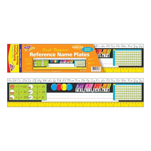Grades 3-5 Reference Name Plates for Students - Desk Toppers® Educational Labels