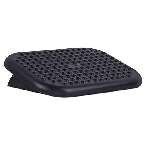 Mount-It! Ergonomic Foot Rest Under Desk | Adjustable Tilt Footrest with Textured Massage Surface | Work Footstool Under Office Desk Foot Support - Black