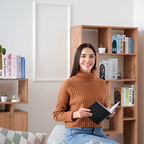 EOOUT 10 Pack Black Metal Tree Bookends - Heavy Duty Support for Shelves