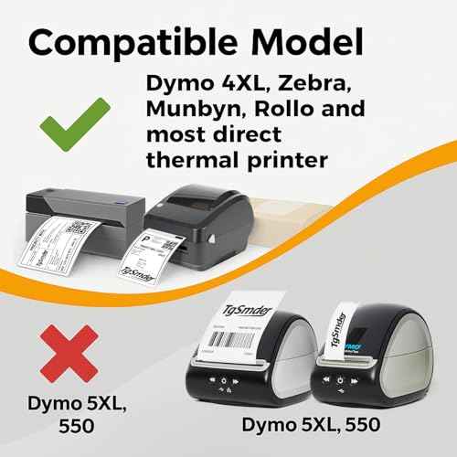TgSmder-Thermal Shipping-Labels Compatible with Dymo-4XL 1744907 ? 12 Rolls 4x6 Shipping Labels (Not for 550, 5XL), Perforated, Total 2640 Strong Adhesive Internet Postage Label