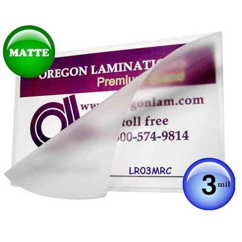 Oregon Lamination Heat Activated Laminating Pouches 9 x 11-1/2 inch 3 mil (229mm x 292mm x 75 microns) [pk of 25] Letter Size, Matte/Matte (Both Sides)