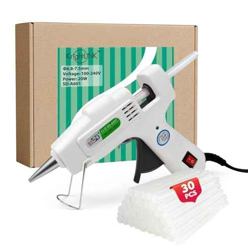 Hot Glue Gun Kit with 30 Glue Sticks, Fast Preheating Hot Melt, High Temp for School Crafts DIY Arts and Quick Home Repairs (20w)