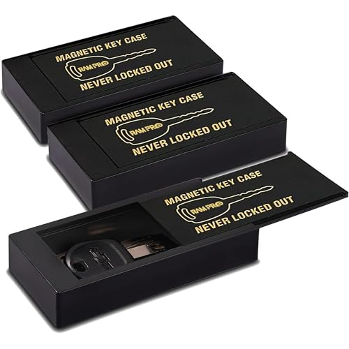RamPro 3 Pack Magnetic Hide-A-Key Case – Discreet Car, Home & Office Spares
