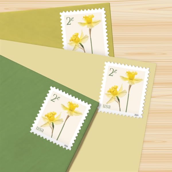 USPS Daffodils 2024 2-Cent Definitive Postage Stamps - 20 Sheet