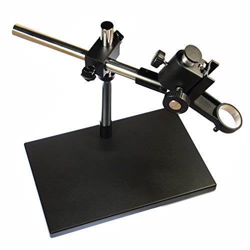 Heavy Duty Microscope Boom Stand with 50mm Lens Holder, Adjustable 3D Movement