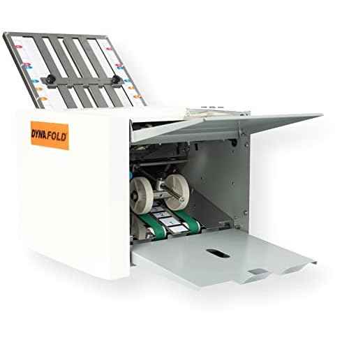 102N Paper Folding Machine; Folds up to 8000 per Hour; Batch Processing; Resettable Counter; Output Conveyor Stacker; Push-Button Operation; Self Adjusting for Paper Thickness