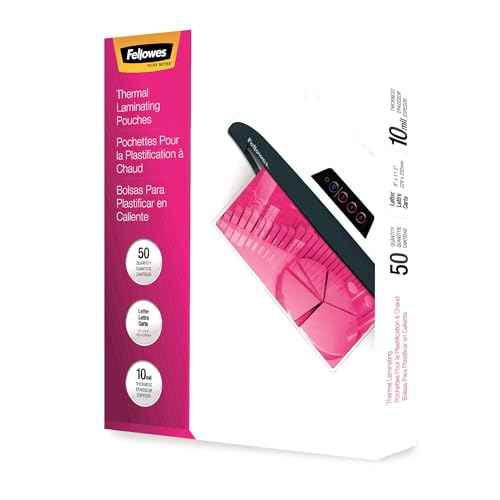 Fellowes 52042 Glossy Pouches - Letter 10 mil 50 pack