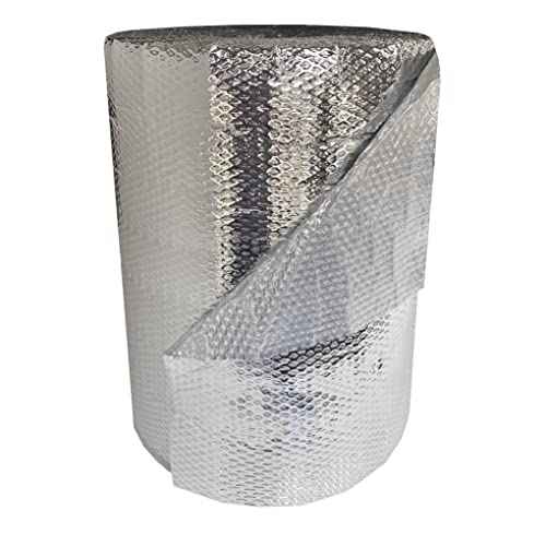 USA Reflective Bubble Insulation Roll, 24" Width x 125' Length, One- Sided Bubble Foil Insulation Roll Thermal Barrier, Window Insulation for Summer & Winter, Radiant Barrier Wrap