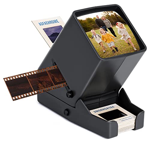 35mm Slide Viewer with 3X Magnification & LED Light, USB Powered for Film Negatives & Slides