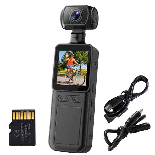 1080P HD Body Camera with Stabilization | 1500mAh Battery for 5Hrs Recording | WiFi & OTG Smartphone Connect | 180¡Æ Rotatable Lens | Wearable Camera for Vlogging, Motorcycle Riding, Police Evidence