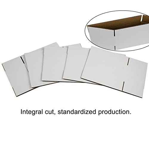 50 Pack 8x4x4 Inches Shipping Boxes, Small Corrugated Cardboard Boxes for Mailing and Packing, White