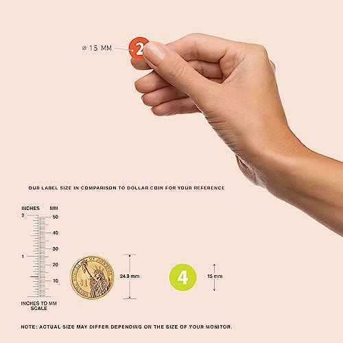 easykart labels 4800 PCS Consecutive Number Stickers 300 Sheets 1-10 Round ColLabels 0.5 Inch Round Self Adhesive Vinyl Number Decals for School, Office, Classroom, Inventory, Storage, Bins, Multi Col