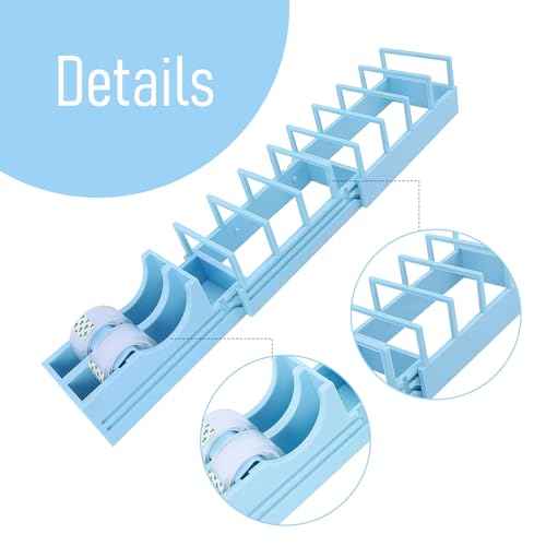Fast Tape Dispenser for Crafts & Gift Wrapping - 18 Strips in Seconds - Design, Blade-Free, Compact & Heavy-Duty - Works with Standard, Washi, Double-Sided Tape