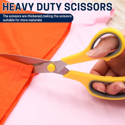 Multicolor 10 Pack 8-Inch Heavy Duty All-Purpose Scissors for Office & Craft