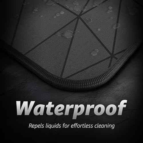 Hystar¢ç Extended Gaming Mouse Pad | XXL 36" x 16" | 5mm Thick, Waterproof Surface, Smooth Polyester Fabric, and Natural Rubber Base | Poly (Black)