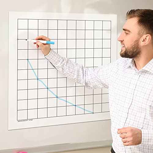 Geyer Instructional Products 175305 10x10 Dry Erase Magnet, 2" Squares