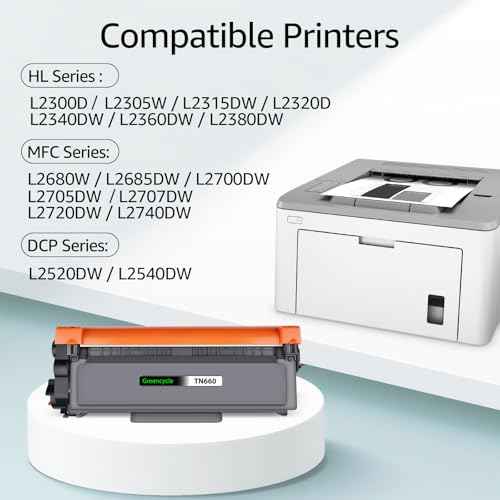 TN660 TN-660 Toner Cartridge Replacement Compatible for Brother TN 660 TN630 TN-630 High Yield to use with HL-L2380DW HL-L2320D HL-L2340DW DCP-L2540DW MFC-L2700DW MFC-L2720DW Printer (4 Black )