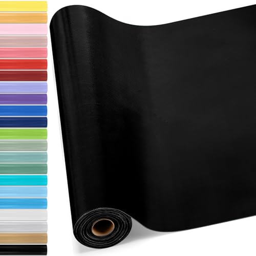 Hahafelt 16 Inch x 40 Ft Black Fabric Bulletin Board Roll - Classroom & Office Decor