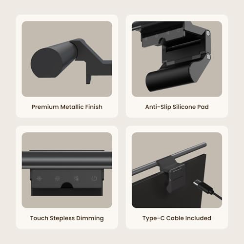 YEELIGHT Dark Gray Monitor Light Bar for Eye Care & Screen Glare Reduction