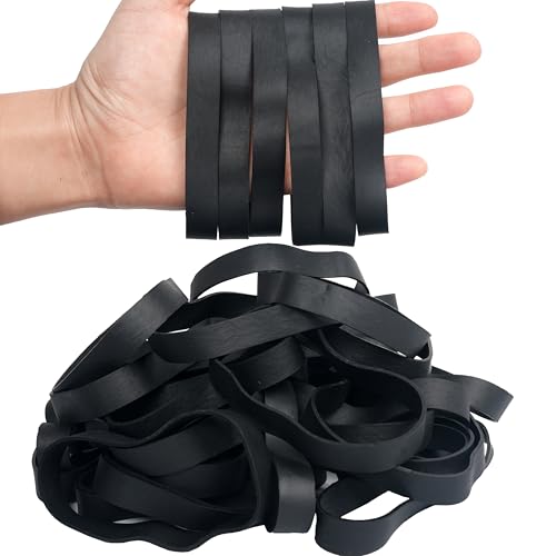 HAIDIBAO Rubber Bands 40 Pcs Size 105 Large Black Heavy Duty Elastic