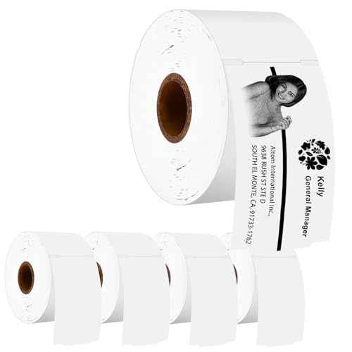 Labelwriter 30374 Business/Appointment Cards 2 x 3 1/2 Labels Stock White Non-Adhesive Compatible for DYMO LW Printers, [5 Rolls, 300 Label/Roll]