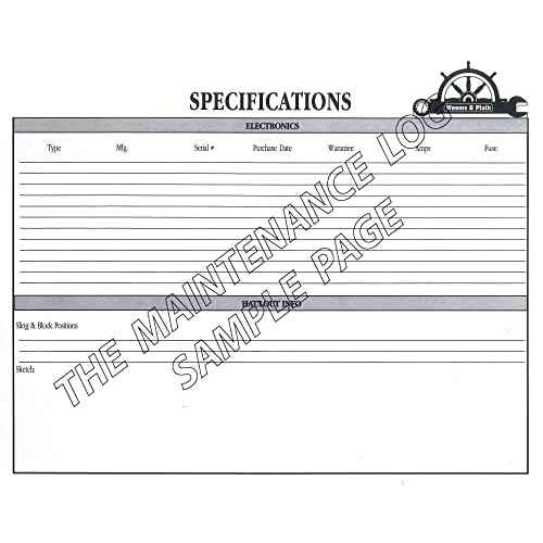Weems & Plath The Maintenance Log