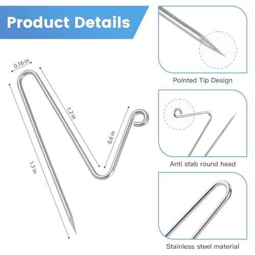 30 Pack Fabric Wall Hooks for Cubicle Panels Office Home Organization