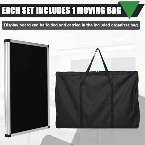Trifold Display Board 3 Panel Trade Show Presentation Board with Presentation Whiteboard Double Sided, 70.4 x 35.4in Aluminum Tabletop Display Folding Panel for Trade Show Table Top