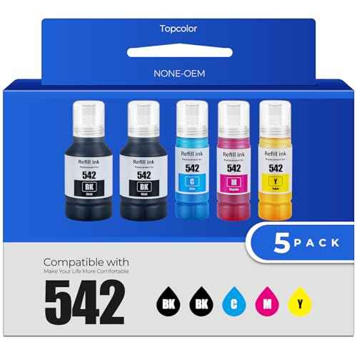 542 Ink Refill Bottles ET-5850 ET-5150 ET-5170 ET-16650 ET-5800 542 Ink Refill Bottle Compatible for ET5150 ET5170 ET5850 ET5800 ET16650 ET-16600 ET-5880 ET-5180 ST-C8000 Printer