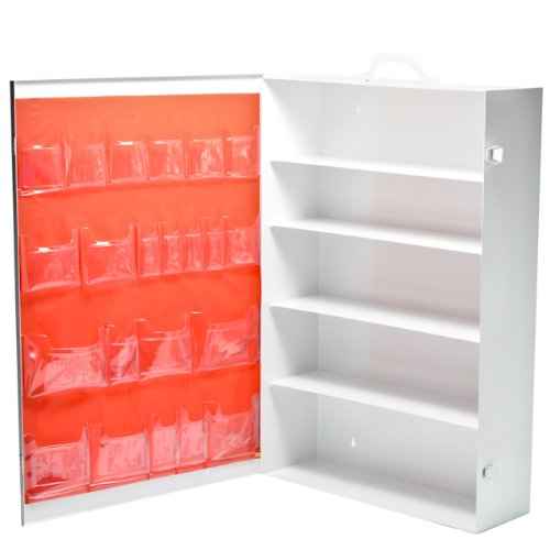 5 Shelf First Aid Cabinet White Empty