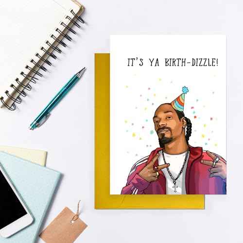 Funny Birthday Card, Happy Birthday Gift for Hip Hop Women Men, Rapper Birthday Card, Humor Birthday Decoration for Rapper Music Lover, Music Birthday Merch, Birthday Gift for Dad Mom Uncle