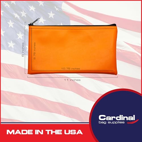 Cardinal Orange Multi-Purpose Zipper Bag 11 x 6 Inch