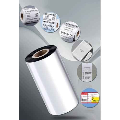 Resin thermal transfer ribbon 4.33" x 984"£¨ 110 * 300m£© print copperplate synthetic PET paper waterproof, oil resistant, scratch resistant for industrial packaging for zebra thermal printer.