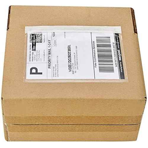 9527 Product 7.5" x 5.5" Clear Adhesive Top Loading Packing List/Shipping Label Envelopes (200 Pack)