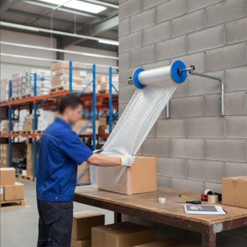 50cm Wall Mount Bubble Foam Wrap Dispenser Holder for Shipping & Moving