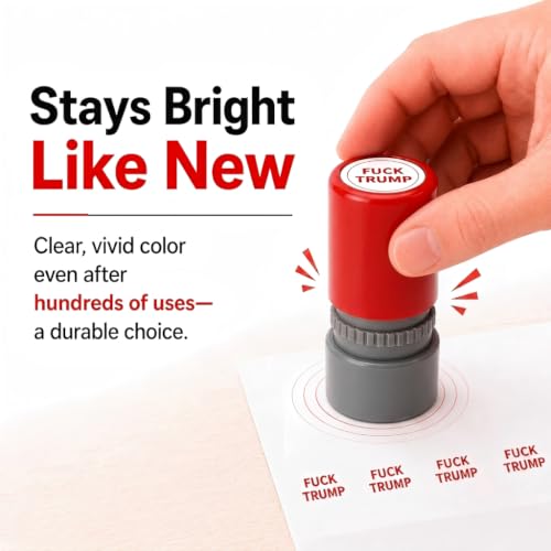 ANIPAWRA 2-Pack Self-Inking Trump Political Stamps - Red & Multicolor Funny Gag Gift
