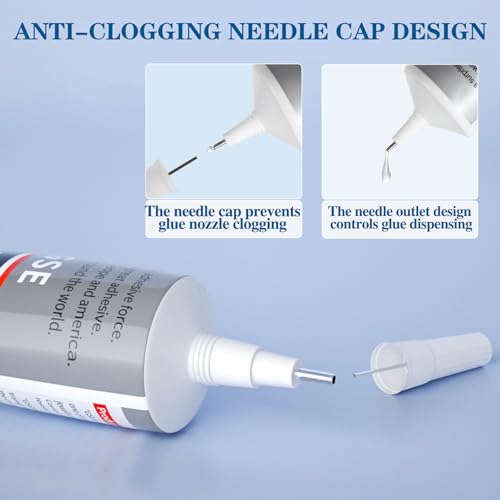 FITTDYHE B7000 Clear Jewelry & Craft Glue 50ML with Precision Tip - Multipurpose Adhesive for Rhinestones, Fabric, Shoes, Nails, and DIY Projects