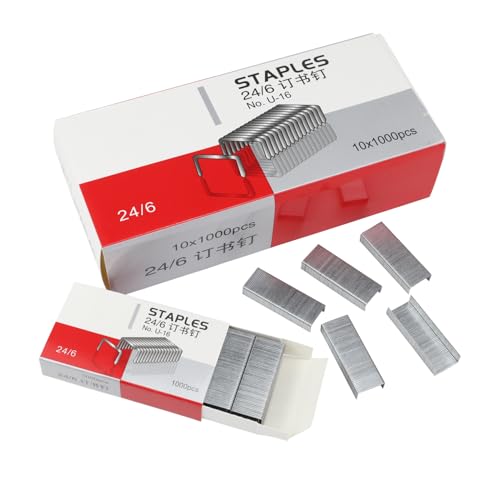 10000-Pack 24/6 Staples 1/4 Inch for Most Desktop Staplers – Aacehlh