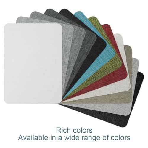 WILDREEDS 2 Pcs 8 x11 Inch Linen Repair Patches, Self-Adhesive Fabric Patch for Sofas, Couch, Furniture,Tote Bags, Car Seats (Dark Grey)