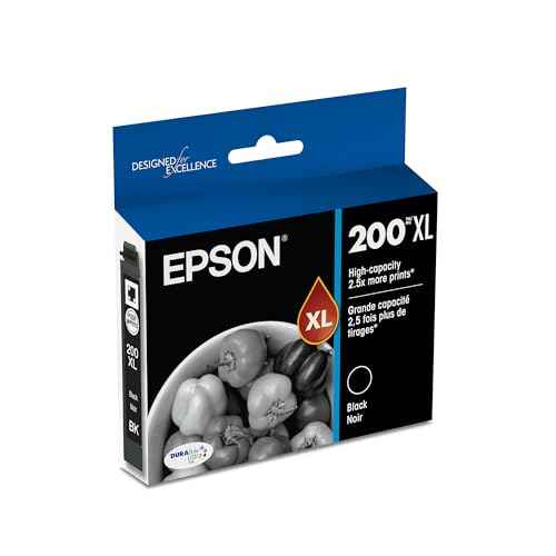 EPSON 200 DURABrite Ultra Ink High Capacity Black Cartridge (T200XL120-S) Works with WorkForce WF-2520, WF-2530, WF-2540, Expression XP-200, XP-300, XP-310, XP-400, XP-410