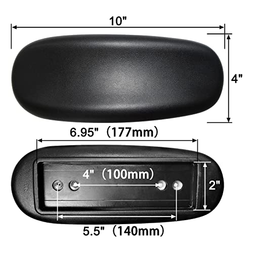 MySit Office Chair Armrest Replacement Pads, 4" or 5.5" Mounting Hole – Pair