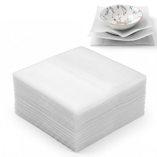 12"x12" Foam Wrap Sheets for Packing, 50 Pack Dish Packing Supplies