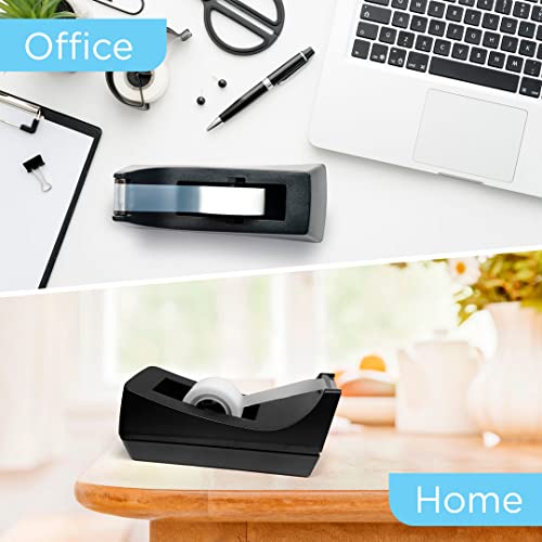 Business Source 1-Inch Desktop Tape Dispenser Pack of 2, Black Office Supplies