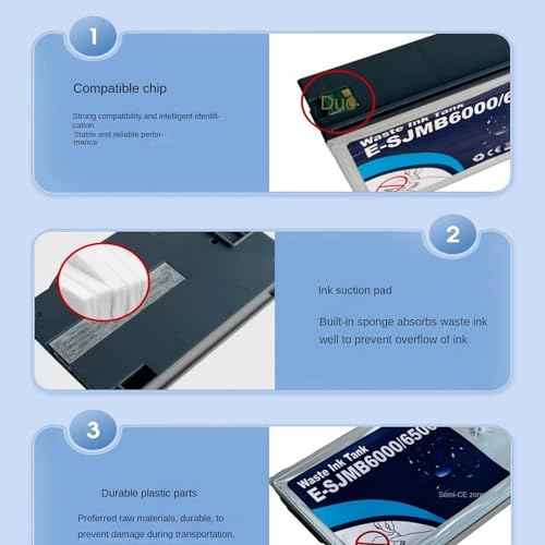 SJMB 6000 6500 Waste Ink Tank Maintenance Box Collector Unit Compatible with ColorWorks CW-C6000A CW-C6000P CW-6030A CW-6030P CW-C6500A CW-C6500P Inkjet Printer (SJMB6000/6500)