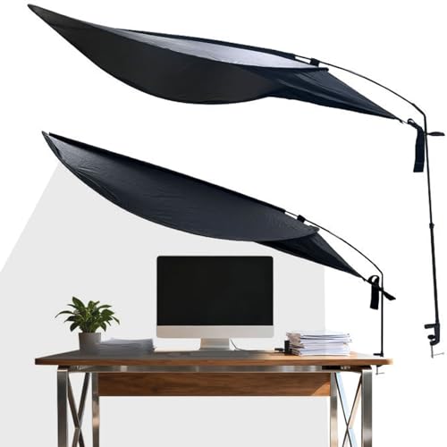Office Cubicle Desk Shade 65 Inch - Light Blocking, Foldable Privacy Screen for 50-60 Inch Cubicles